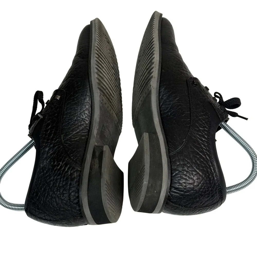 TOTO Mens‎ Black Pebbled Leather Elevator Shoes Derby Lace Up H335081 Size 8